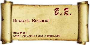 Bruszt Roland névjegykártya