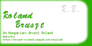 roland bruszt business card